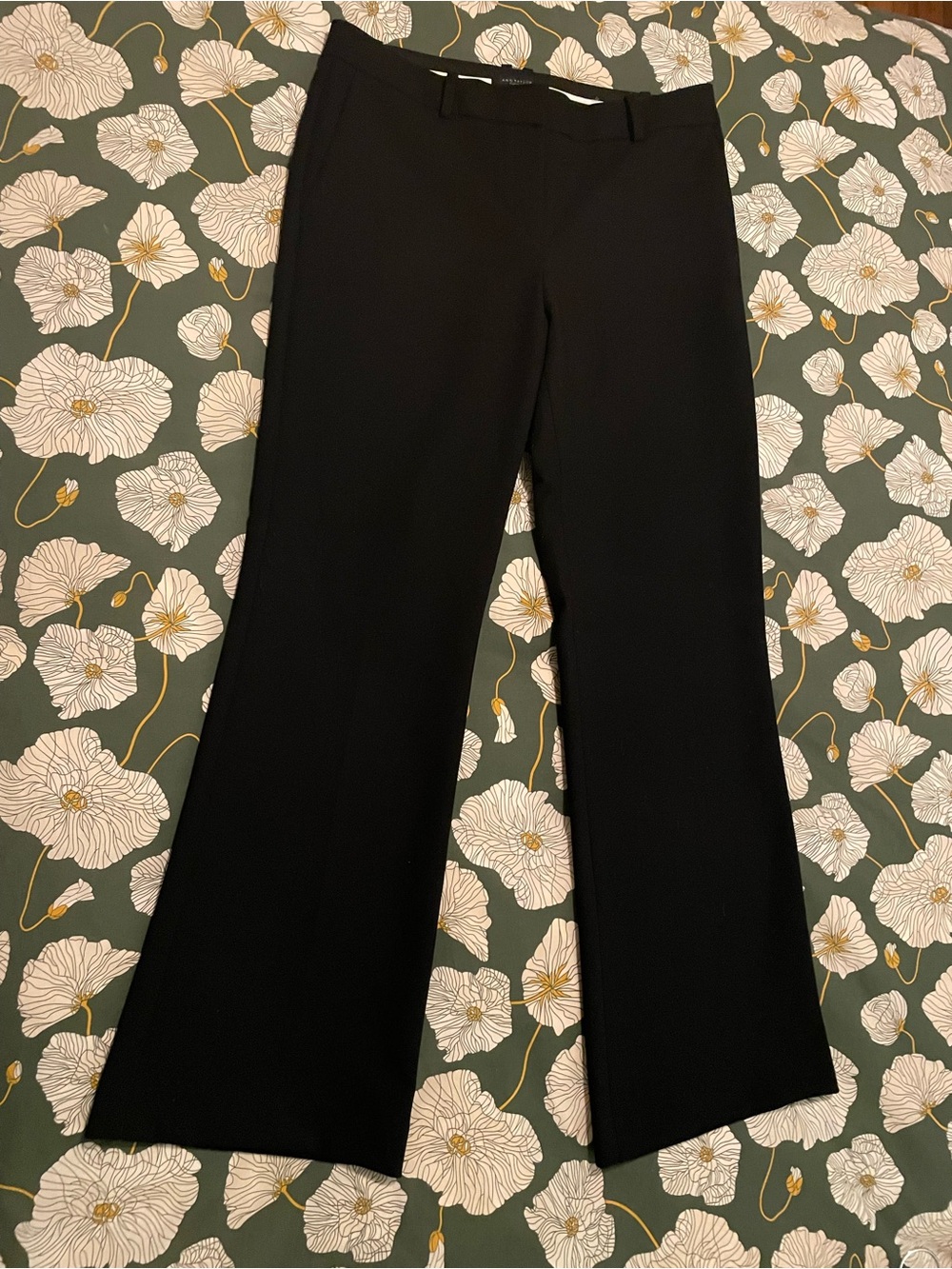 Ann Taylor Black Boot-Cut Dress Pants